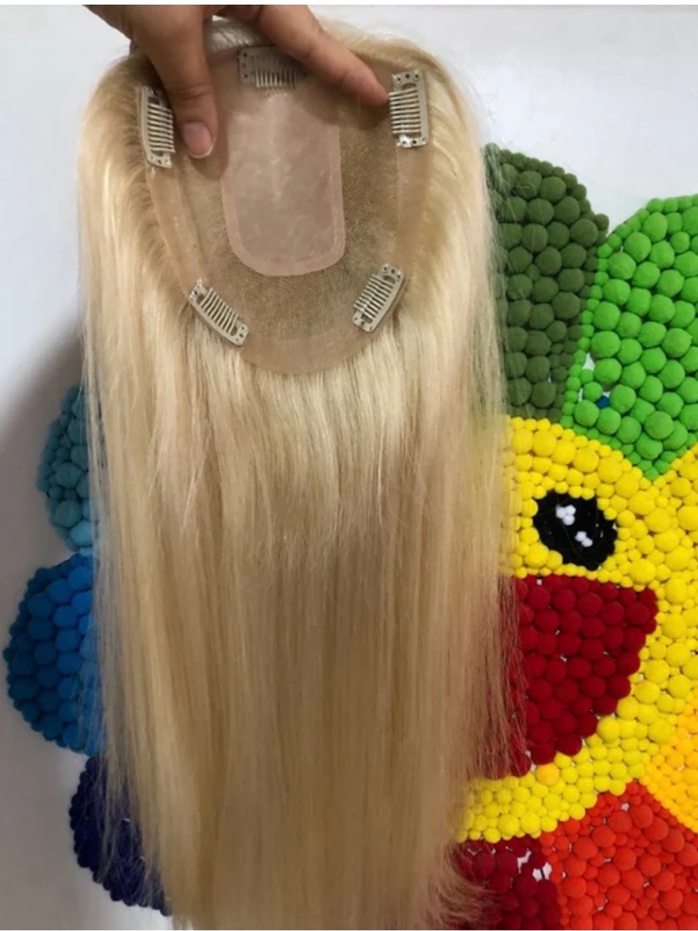 Blonde Clip-In Hair Topper with Secure Clips
